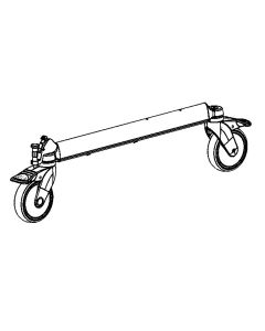 Frame tube with 2 wheels and brake Ø=125 mm, Taurus