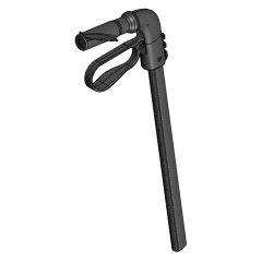 Duwstang met anatomisch handvat links, compleet, zwart