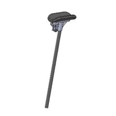 Onderarmschalen met arm pad en buis, links, zwart