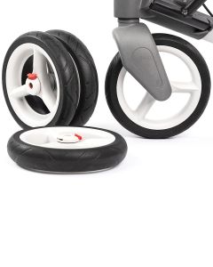 Soft wielen, grijs, set met 4