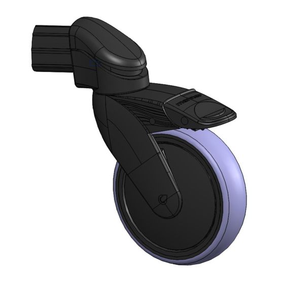 Achterwiel voor handrem, Ø125 mm, per stuk