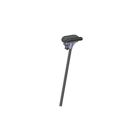 Onderarmschalen met arm pad en buis, links, zwart